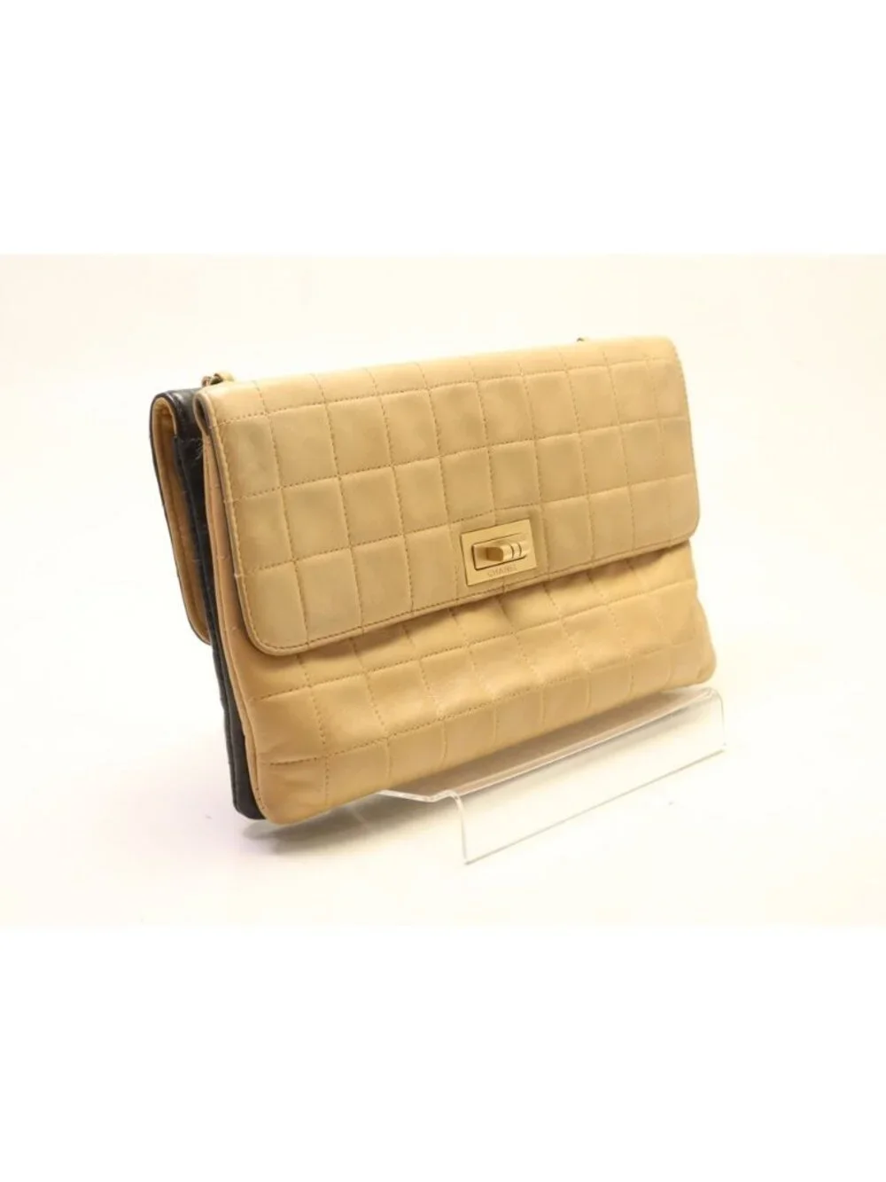 Chanel Choco Bar Lambskin Chain Shoulder Bag